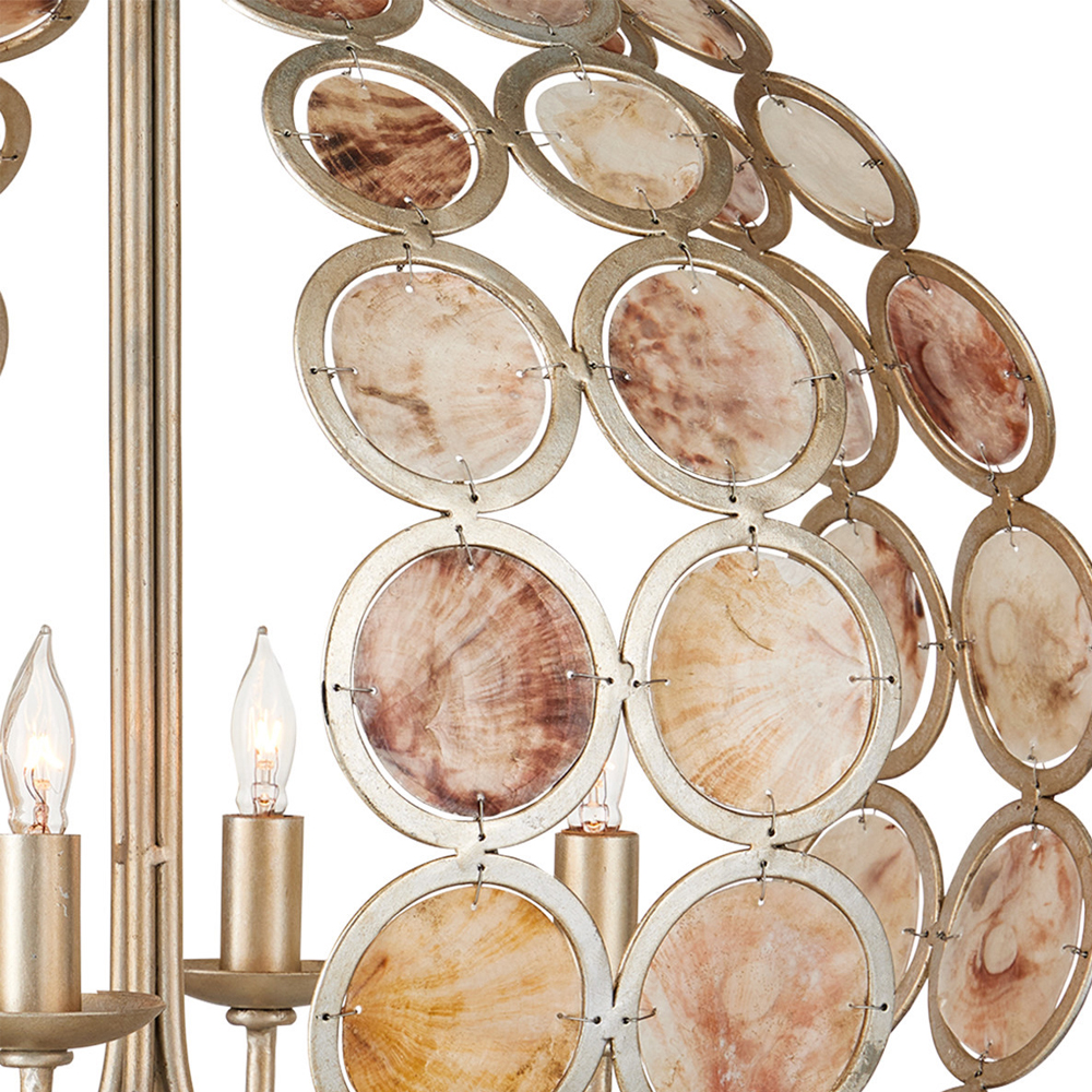 Люстра в форме шара с декором из круглых декоративных элементов Bright Shell Discs