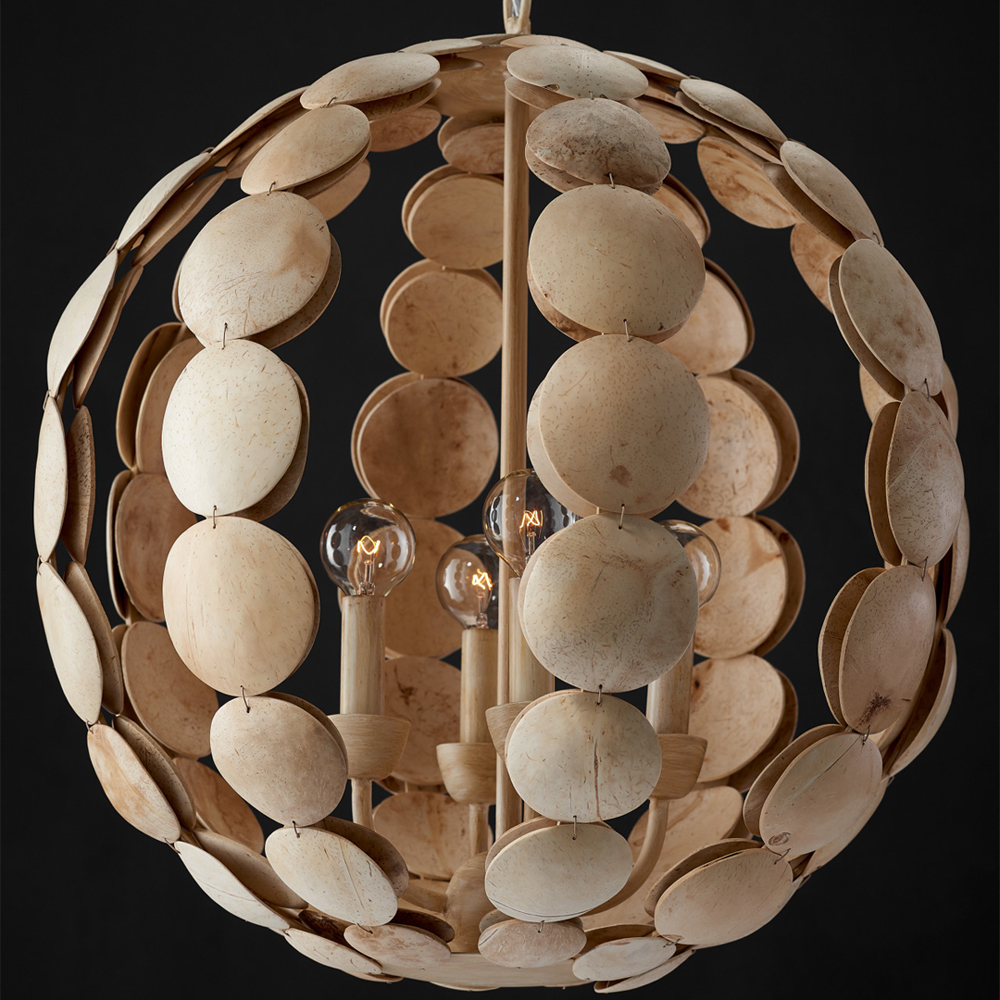 Люстра в форме шара с декором из круглых декоративных элементов Texture Discs