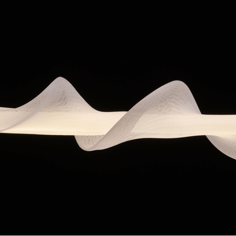 Люстра горизонтальная с волнистым белым плафоном Golden Swirl