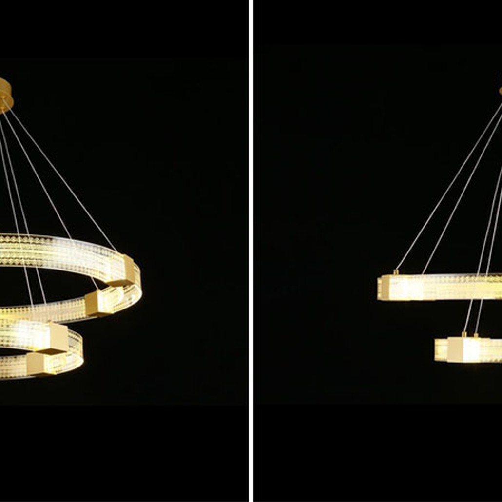 Люстра Два Кольца Ring Horizontal Ornament Meander 2