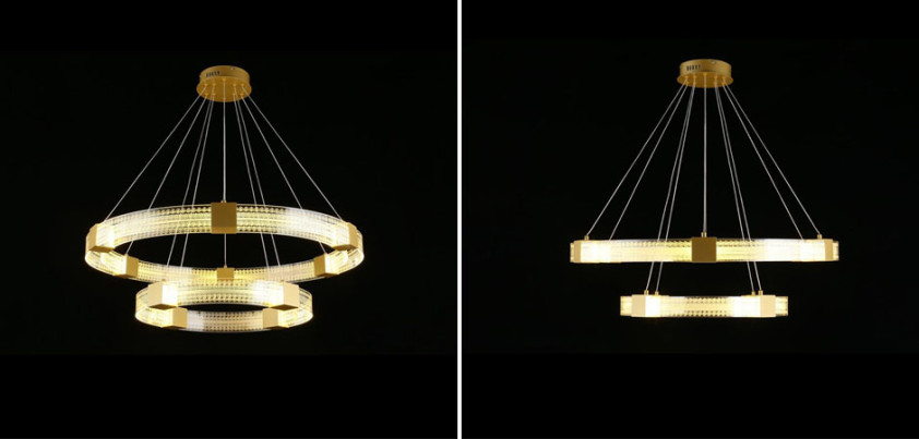 Люстра Два Кольца Ring Horizontal Ornament Meander 2