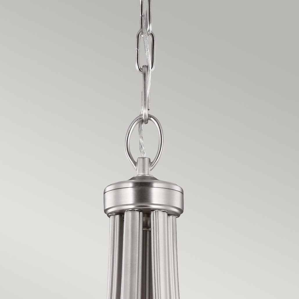 Люстра двухъярусная с белыми матовыми стеклянными плафонами в форме винных бокалов Feiss