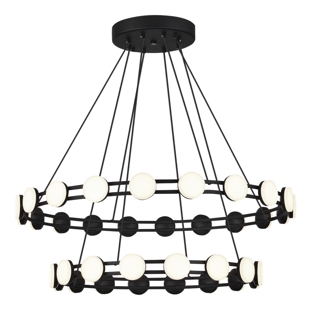 Люстра двухъярусная с круглыми светодиодными источниками света Maxine Light