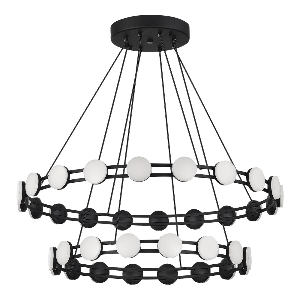 Люстра двухъярусная с круглыми светодиодными источниками света Maxine Light