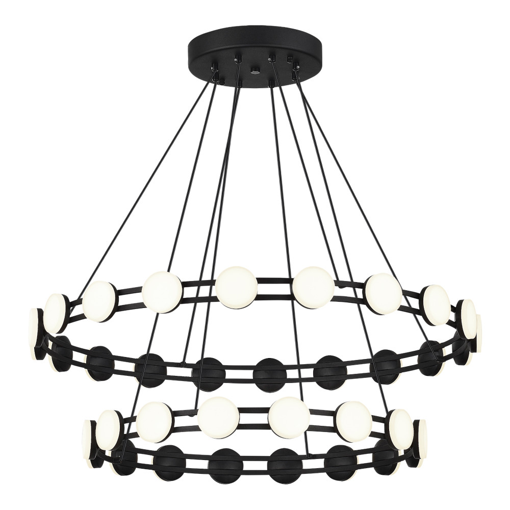 Люстра двухъярусная с круглыми светодиодными источниками света Maxine Light