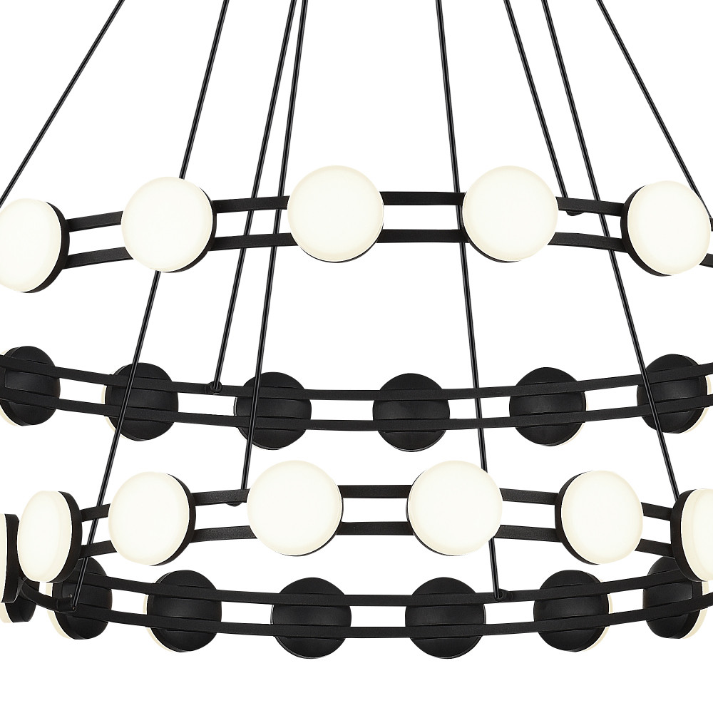 Люстра двухъярусная с круглыми светодиодными источниками света Maxine Light