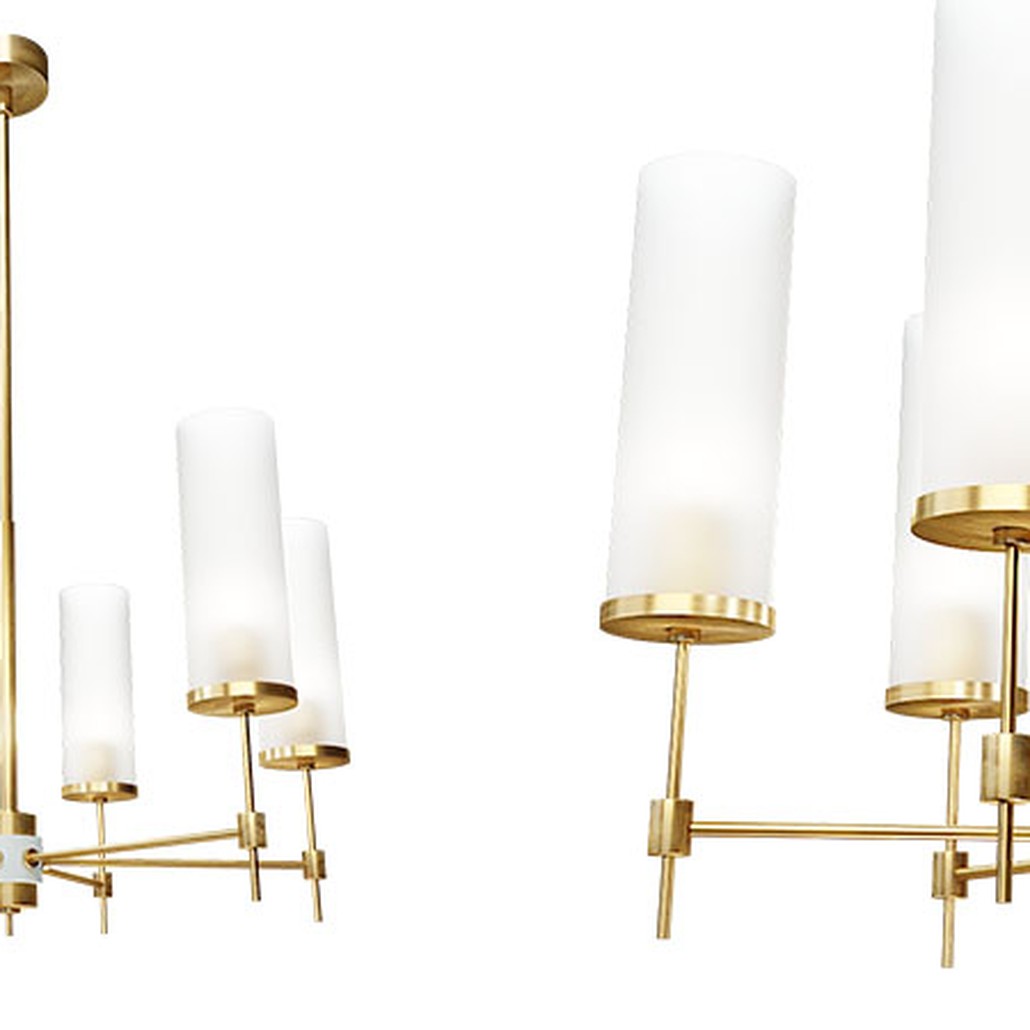 Люстра Дизайнерская Candle Holder из Сатинированной Латуни