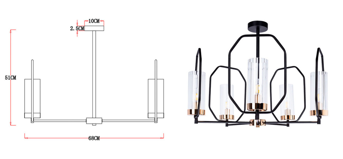 Люстра дизайнерская Daniel 5