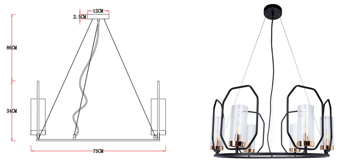 Люстра дизайнерская Daniel 6