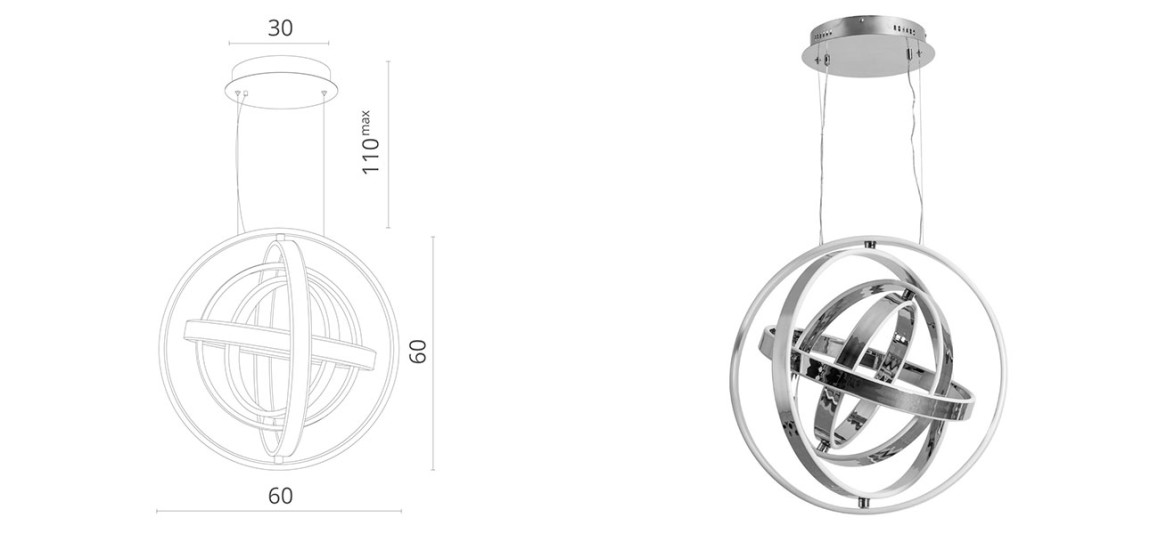 Люстра дизайнерская Rings