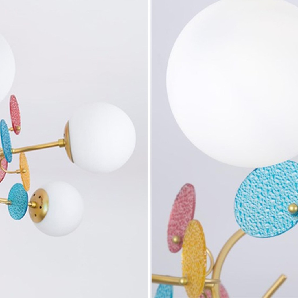 Люстра для низкого потолка MATISSE Multi glass 6 плафонов