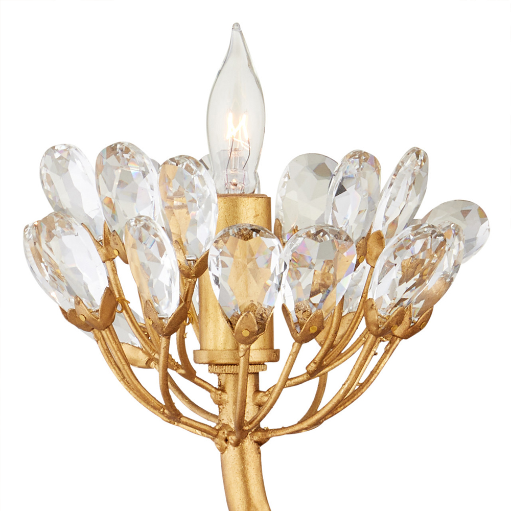 Люстра золотая в виде растения Golden Flower Glade