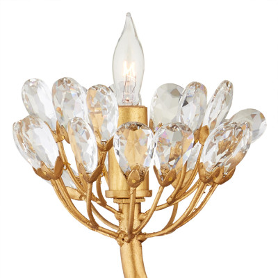 Люстра золотая в виде растения Golden Flower Glade