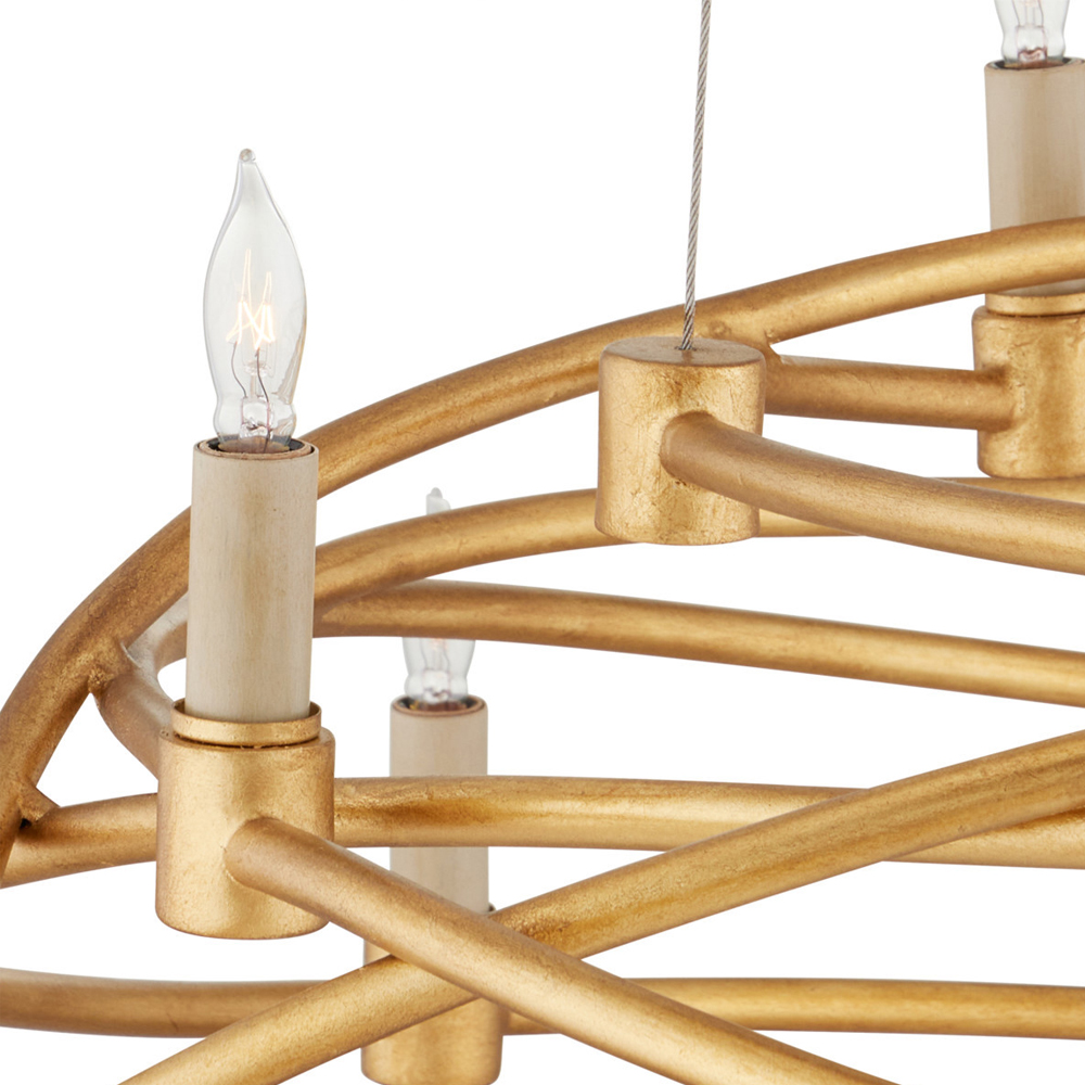 Люстра золотая в форме спирали Fancy Pattern