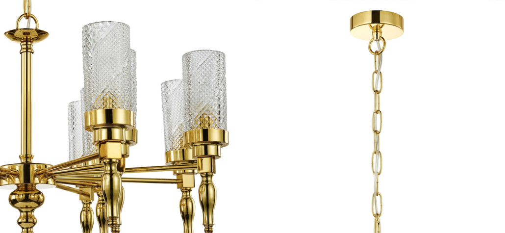 Люстра золотого цвета Balusters D70 см