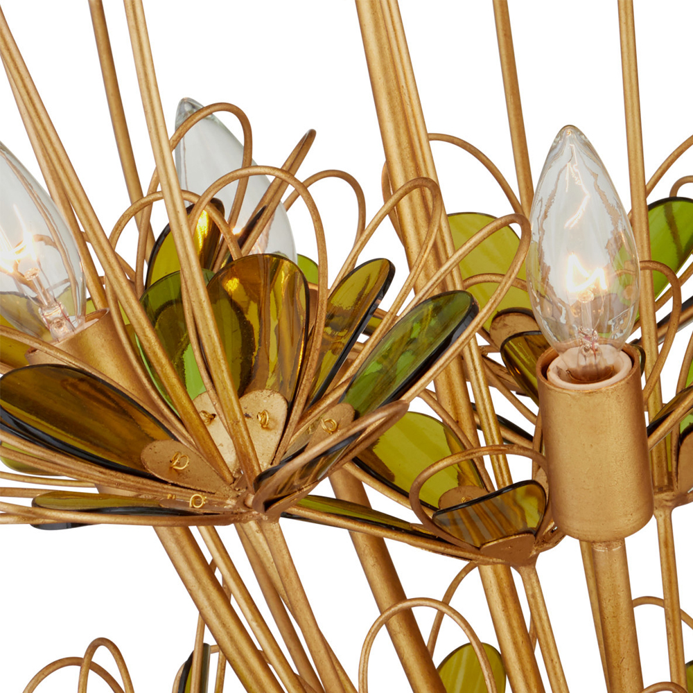 Люстра золотого цвета в форме цветка Hanging Flowers