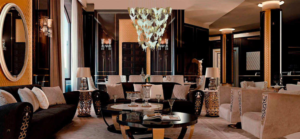 Люстра Золотые Бабочки Жемчужно-серая база Night Butterflies Chandelier Gold