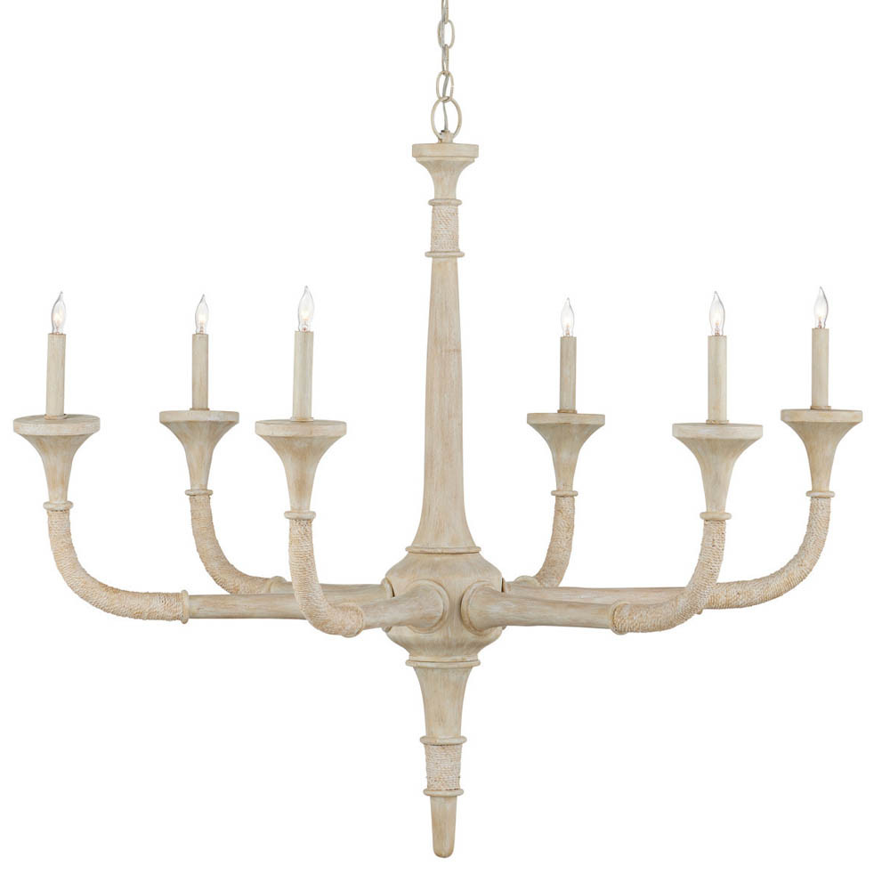 Люстра из дерева в форме подсвечника Coastal Aesthetics