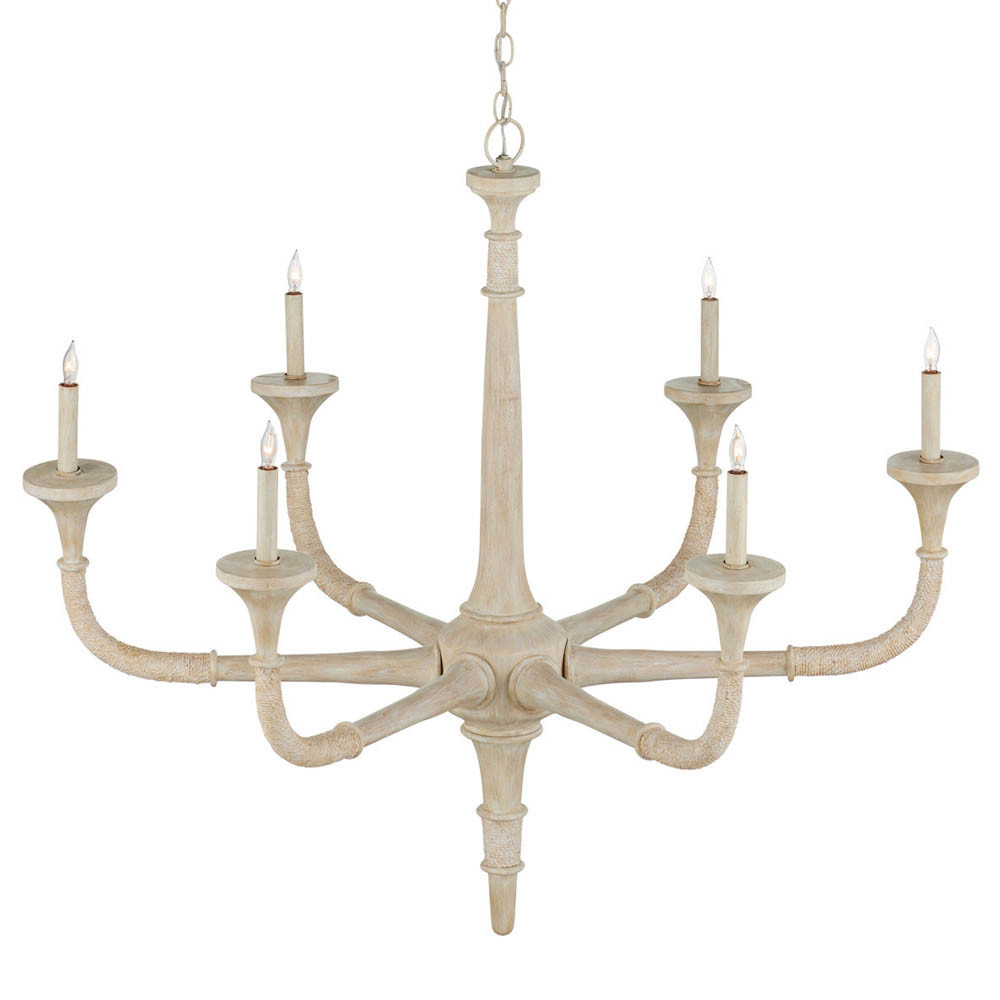 Люстра из дерева в форме подсвечника Coastal Aesthetics