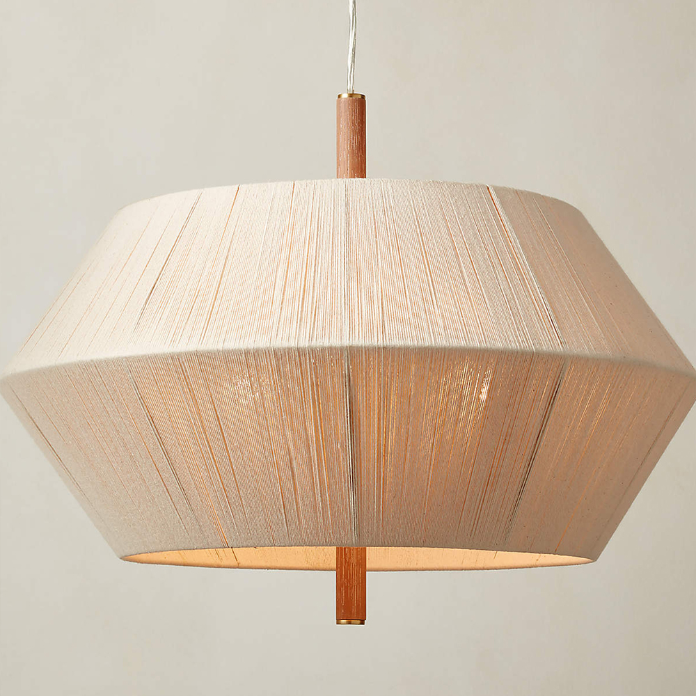 Люстра из дуба с веревчатым абажуром Rope Oak Chandelier