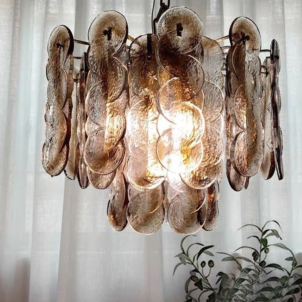 Люстра из круглых стеклянных элементов Vienna