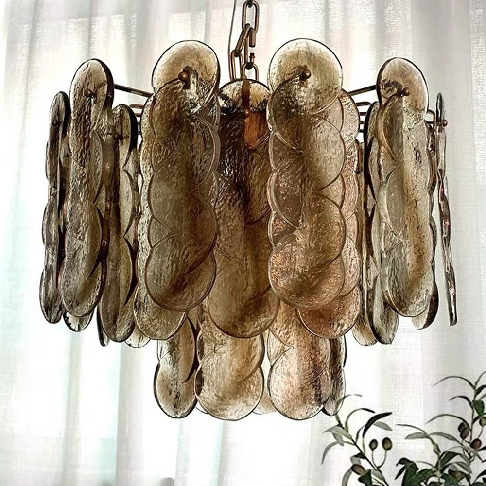 Люстра из круглых стеклянных элементов Vienna