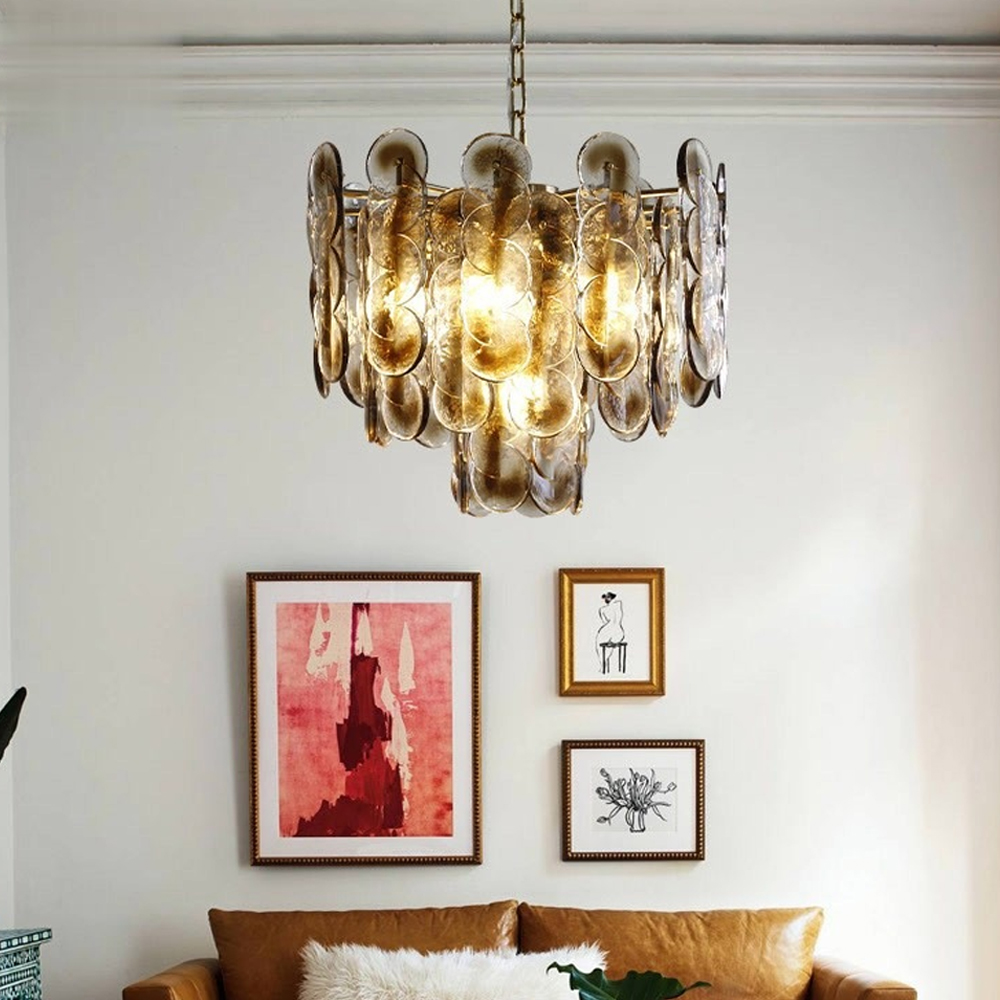 Люстра из круглых стеклянных элементов Vienna