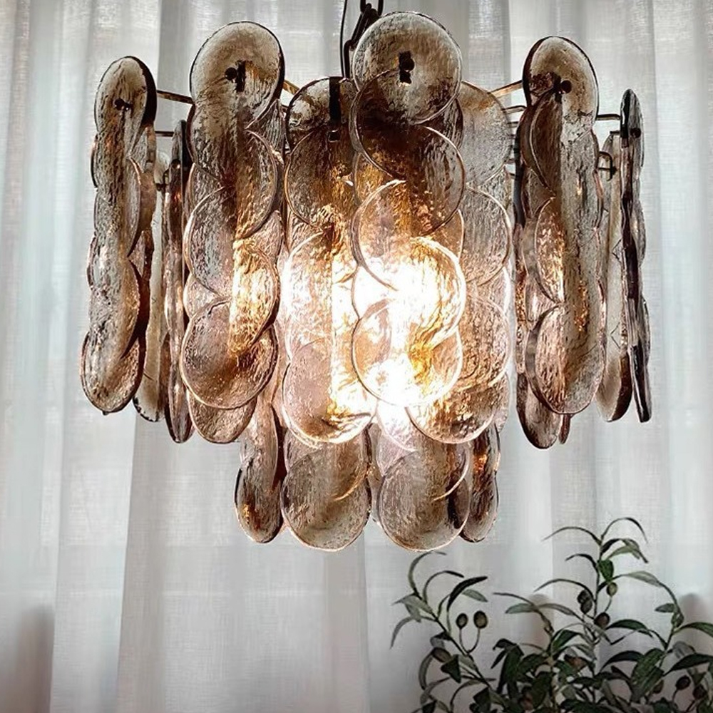 Люстра из круглых стеклянных элементов Vienna