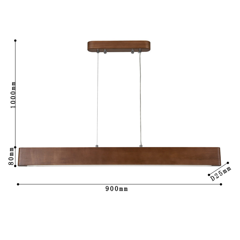 Люстра из натурального дерева Line Pendant
