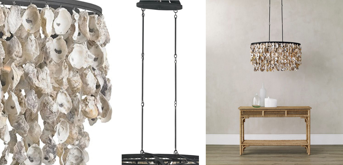 Люстра из натуральных ракушек Stillwater Oval Chandelier