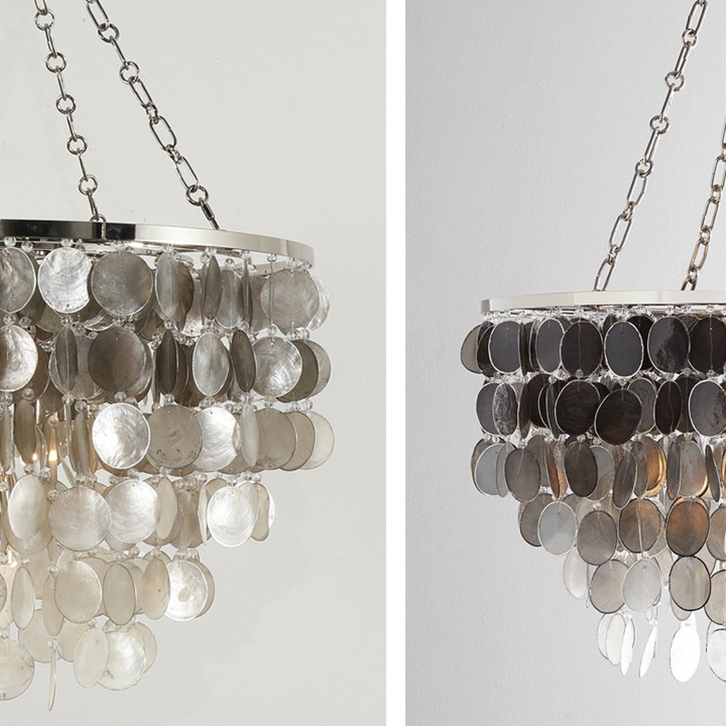 Люстра из ракушек SHELL Chandelier grey 61