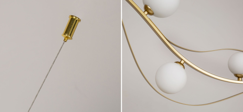 Люстра изогнутой формы Golden Pearl
