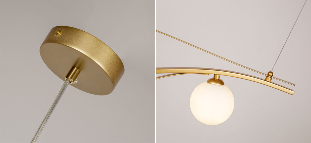 Люстра изогнутой формы Golden Pearl