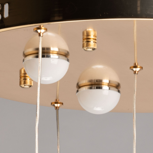 Люстра каскадная с 10-ю прозрачными плафонами Wave Line