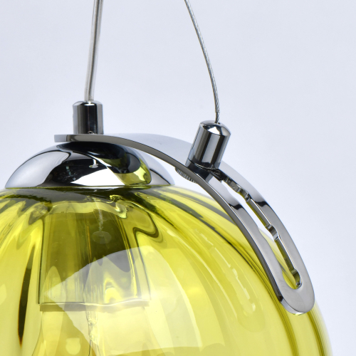 Люстра каскадная с 5-ю разноцветными стеклянными плафонами Kaleido