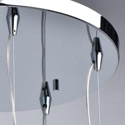 Люстра каскадная с 5-ю разноцветными стеклянными плафонами Kaleido