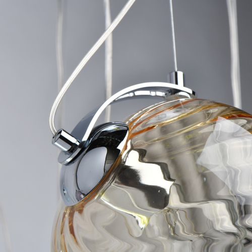 Люстра каскадная с 9-ю разноцветными стеклянными плафонами Kaleido