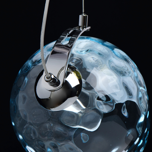 Люстра каскадная с 9-ю разноцветными стеклянными плафонами Kaleido