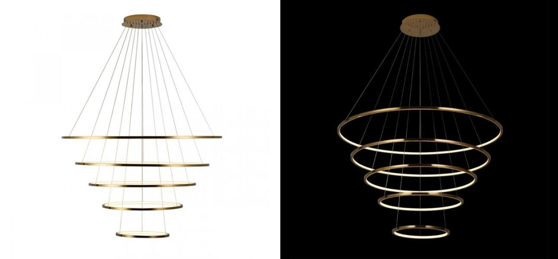 Люстра кольца Ring Horizontal Quintet Gold