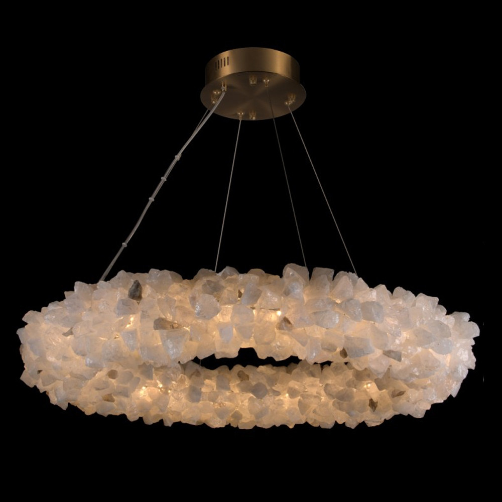 Люстра кольцевая из натурального горного хрусталя Harmonious Crystal Circles