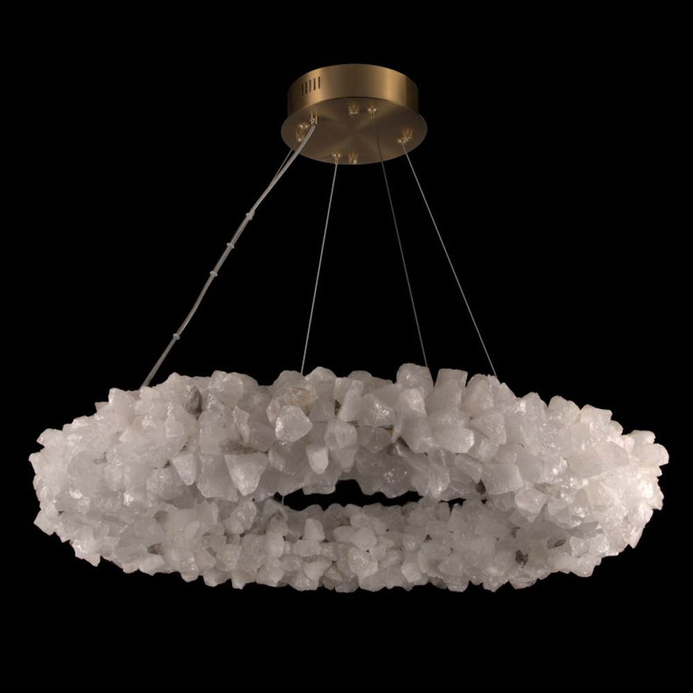 Люстра кольцевая из натурального горного хрусталя Harmonious Crystal Circles