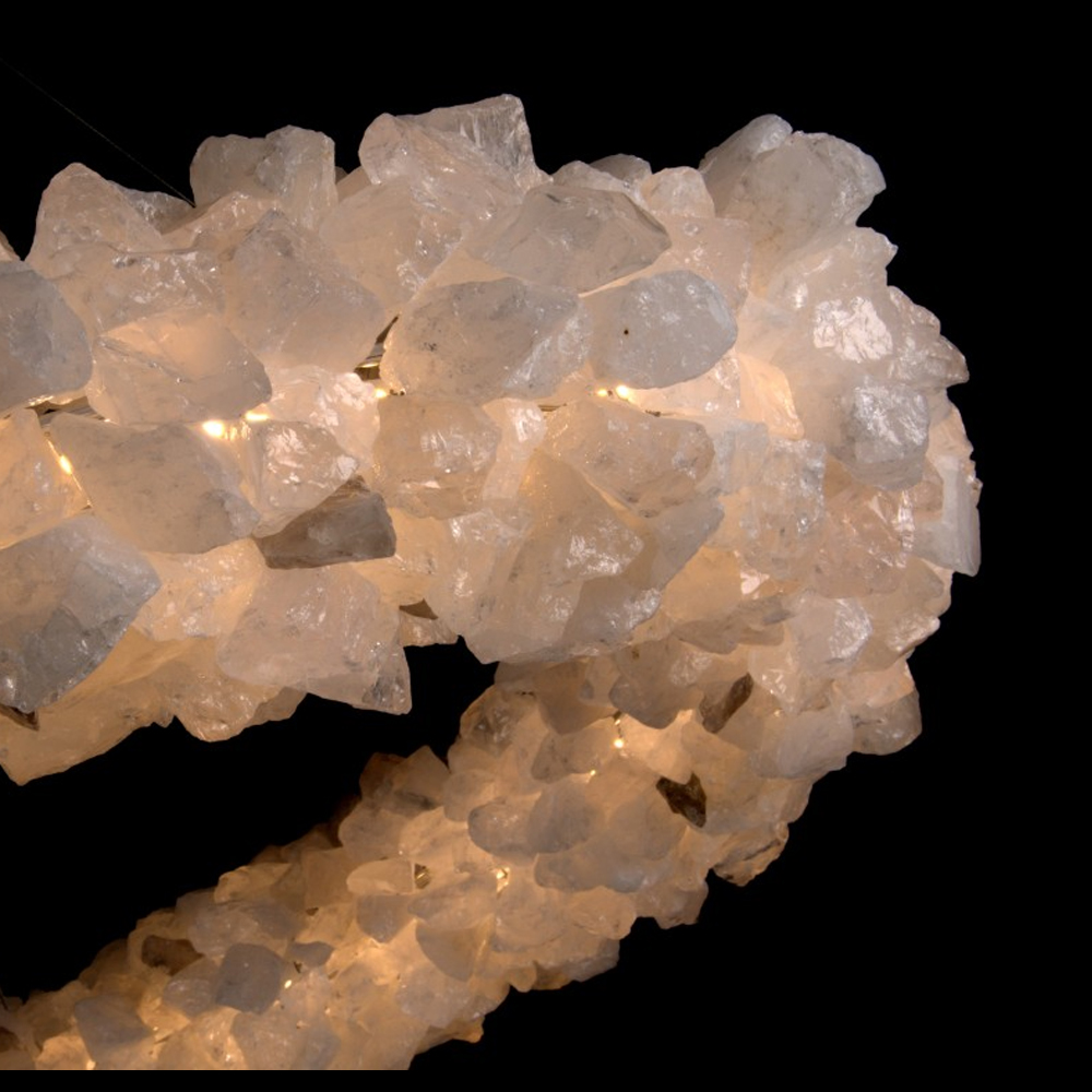 Люстра кольцевая из натурального горного хрусталя Harmonious Crystal Circles