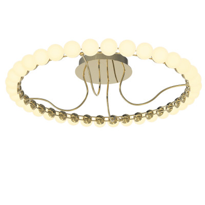 Люстра кольцевая потолочная с круглыми плафонами белого цвета PEARLS Suspension 60