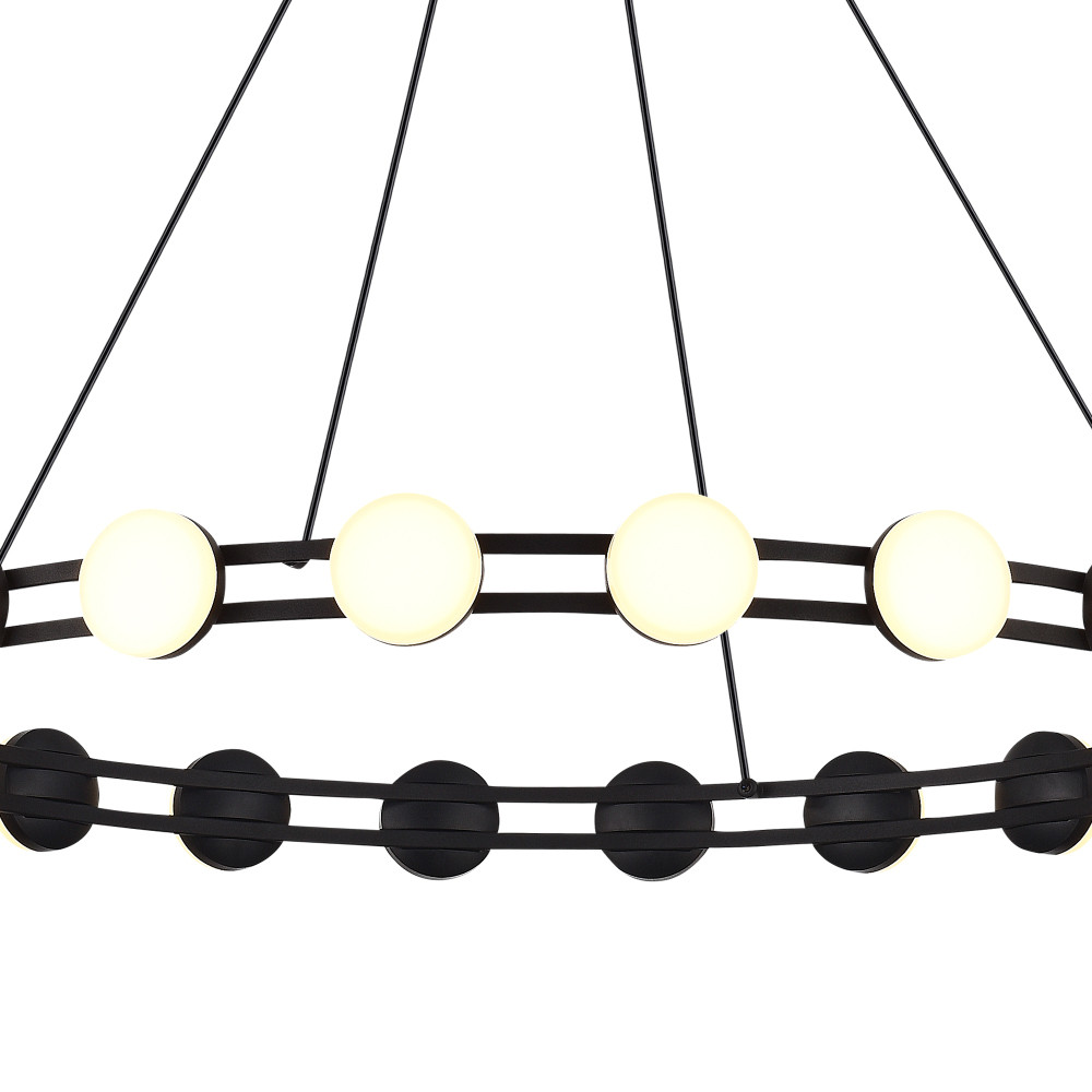 Люстра кольцевая с круглыми светодиодными источниками света Maxine Light