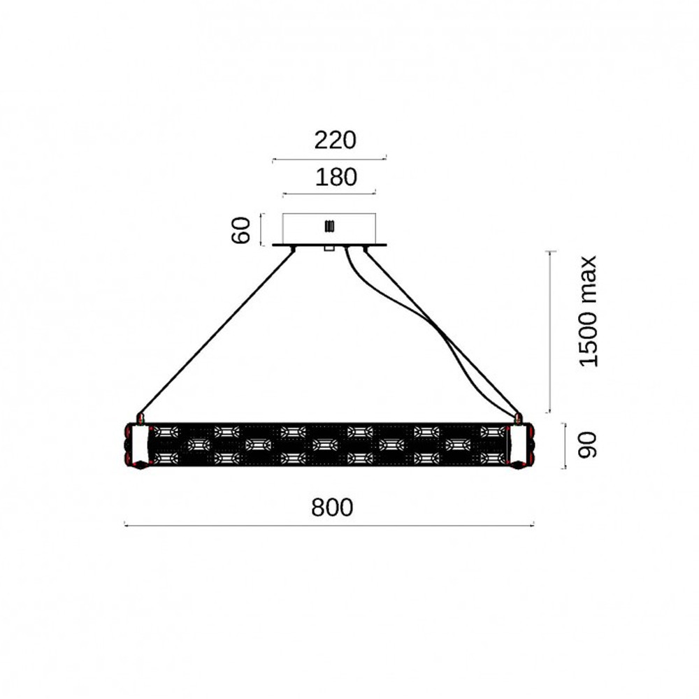 Люстра кольцевая с текстурной огранкой Reflection of Reality