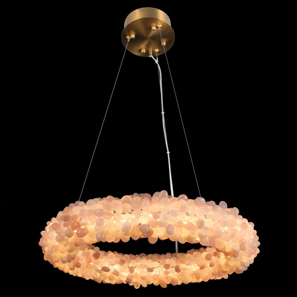 Люстра кольцевая с частичками натурального горного хрусталя Crystal Shimmer