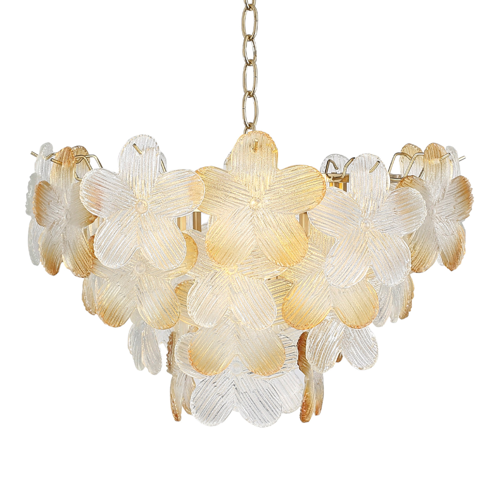 Люстра конусообразная с цветочными мотивами Light Floral Glow