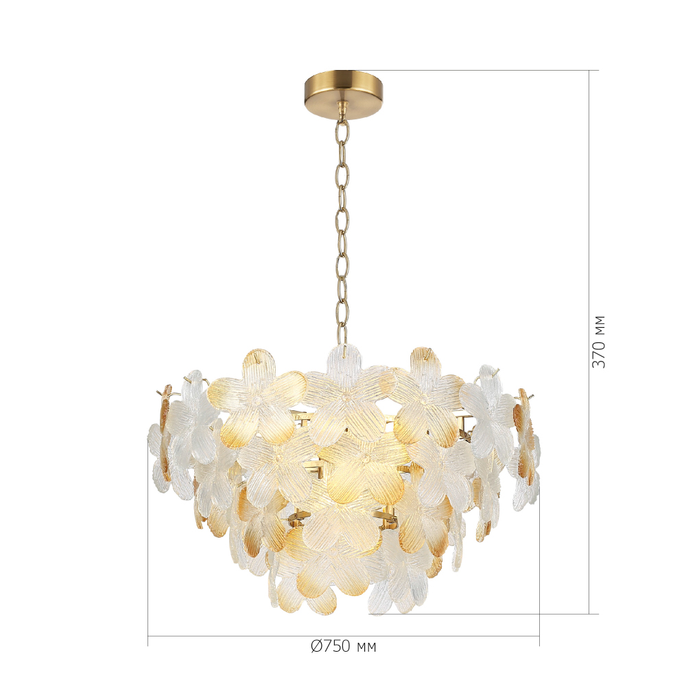 Люстра конусообразная с цветочными мотивами Light Floral Glow
