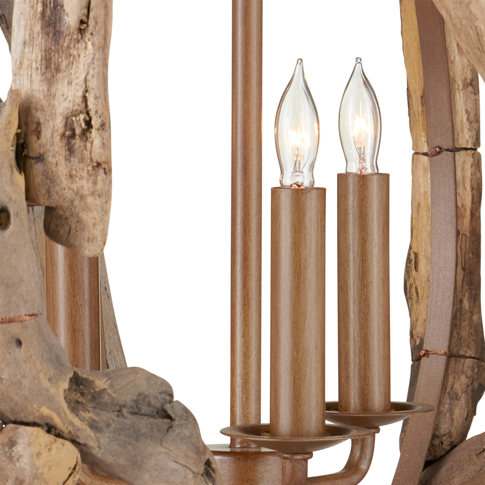 Люстра круглая в виде веток деревьев Natural Driftwood