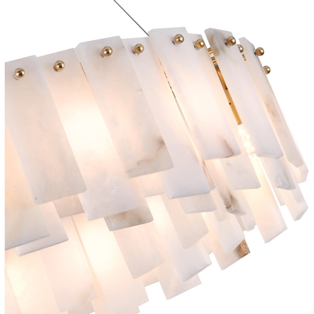 Люстра круглая декорированная натуральным камнем Stone Interior Accent